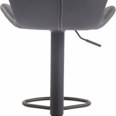 Barová stolička Cork, syntetická koža, čierna / šedá - 5