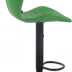 Barová stolička Cork, syntetická koža, čierna / zelená - 3