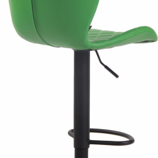 Barová stolička Cork, syntetická koža, čierna / zelená - 4