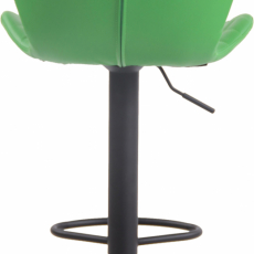 Barová stolička Cork, syntetická koža, čierna / zelená - 5