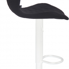 Barová stolička Cork, textil, biela / čierna - 3