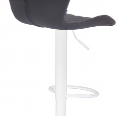 Barová stolička Cork, textil, biela / čierna - 4