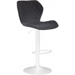Barová stolička Cork, textil, biela / čierna