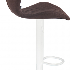 Barová stolička Cork, textil, biela / hnedá - 3