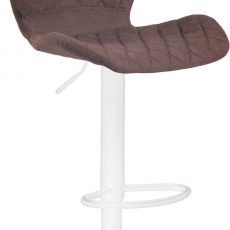 Barová stolička Cork, textil, biela / hnedá - 1
