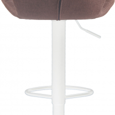 Barová stolička Cork, textil, biela / hnedá - 5