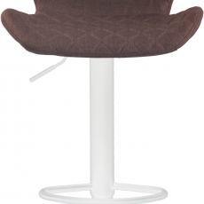 Barová stolička Cork, textil, biela / hnedá - 2