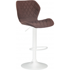 Barová stolička Cork, textil, biela / hnedá