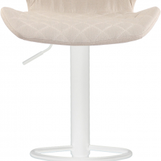 Barová stolička Cork, textil, biela / krémová - 2