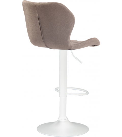 Barová stolička Cork, textil, biela / taupe
