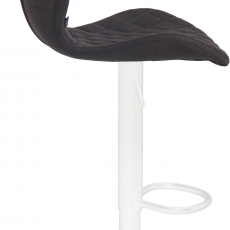 Barová stolička Cork, textil, biela / tmavo šedá - 3
