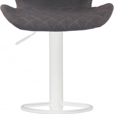 Barová stolička Cork, textil, biela / tmavo šedá - 2