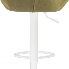 Barová stolička Cork, textil, biela / zelená - 5