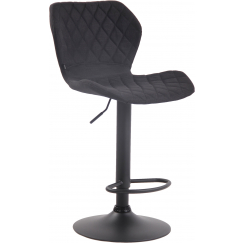 Barová stolička Cork, textil, čierna / čierns