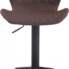 Barová stolička Cork, textil, čierna / hnedá - 2