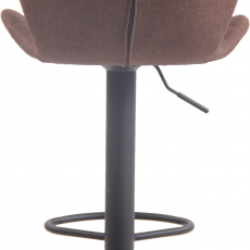 Barová stolička Cork, textil, čierna / hnedá - 3
