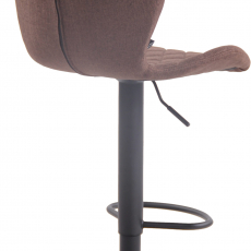 Barová stolička Cork, textil, čierna / hnedá - 4