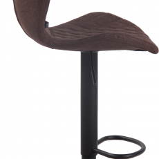Barová stolička Cork, textil, čierna / hnedá - 5