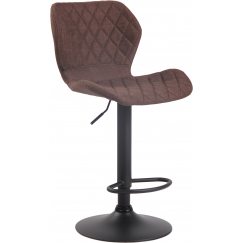 Barová stolička Cork, textil, čierna / hnedá