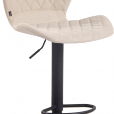 Barová stolička Cork, textil, čierna / krémová - 1