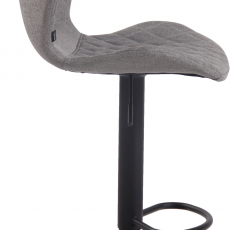 Barová stolička Cork, textil, čierna / šedá - 3