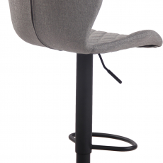 Barová stolička Cork, textil, čierna / šedá - 4