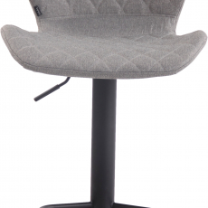 Barová stolička Cork, textil, čierna / šedá - 2