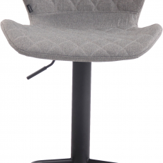 Barová stolička Cork, textil, čierna / šedá - 2