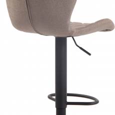 Barová stolička Cork, textil, čierna / taupe - 4