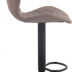 Barová stolička Cork, textil, čierna / taupe - 3