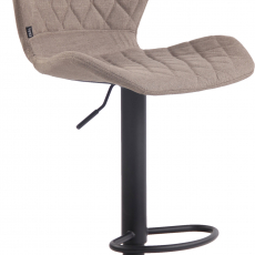 Barová stolička Cork, textil, čierna / taupe - 1