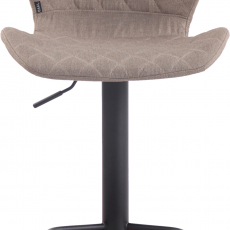 Barová stolička Cork, textil, čierna / taupe - 2