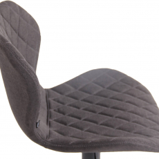 Barová stolička Cork, textil, čierna / tmavo šedá - 6