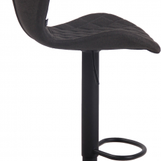 Barová stolička Cork, textil, čierna / tmavo šedá - 3