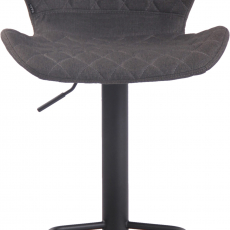 Barová stolička Cork, textil, čierna / tmavo šedá - 2