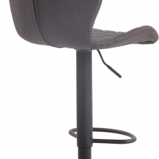 Barová stolička Cork, textil, čierna / tmavo šedá - 4