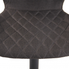 Barová stolička Cork, textil, čierna / tmavo šedá - 7