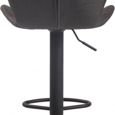 Barová stolička Cork, textil, čierna / tmavo šedá - 5