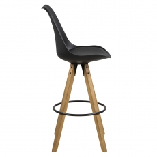 Barová stolička Damian (Súprava 2 ks), čierna - 2