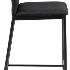 Barová stolička Demina (SET 2ks), tkanina, šedá - 3