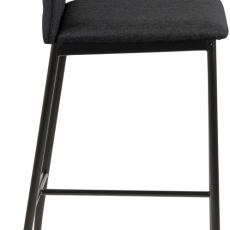 Barová stolička Demina (SET 2ks), tkanina, šedá - 3