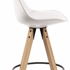 Barová stolička Dima (SET 2ks), syntetická koža, biela - 3