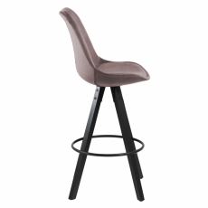 Barová stolička Dima (SET 2ks), tkanina, červená - 2