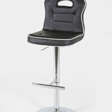 Barová stolička Dolphin (SET 2 ks) čierna / biela - 5