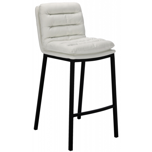 Barová stolička Dundalk, čierna / biela - 1