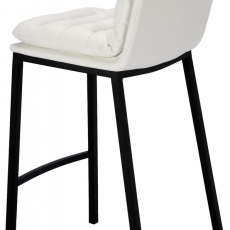 Barová stolička Dundalk, čierna / biela - 4