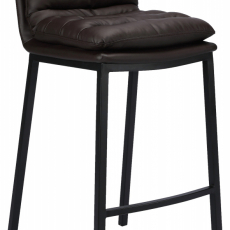 Barová stolička Dundalk, čierna / hnedá - 1
