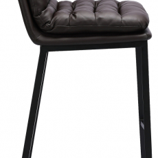 Barová stolička Dundalk, čierna / hnedá - 3