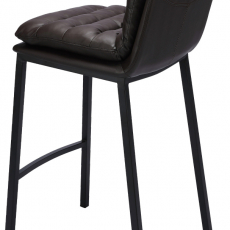 Barová stolička Dundalk, čierna / hnedá - 4