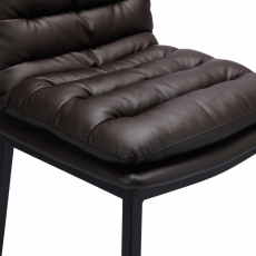 Barová stolička Dundalk, čierna / hnedá - 7